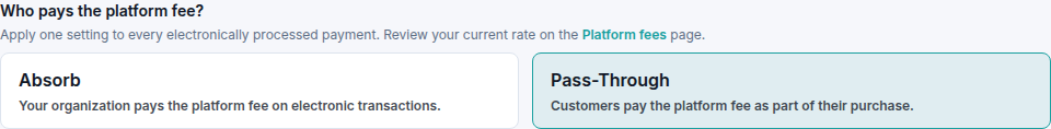Absorb and Pass-Through choices, with Pass-Through selected.